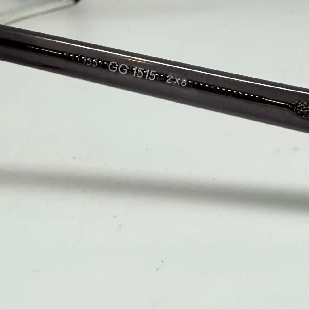 GUCCI GG 1515 ZX8 Eyeglasses Frames Gray Full RIm‎ USed H19050
